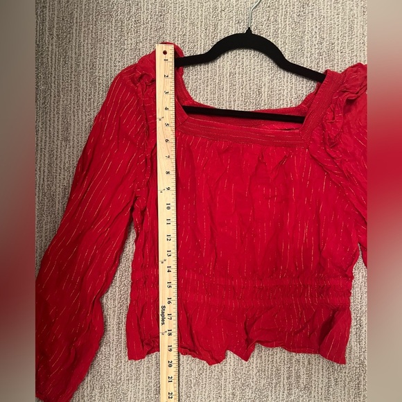 Universal threads medium Red off the shoulder Women's Top - Picture 5 of 6